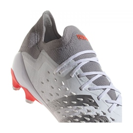 Botas de fútbol Adidas Predator Freak.1 Low Ag M GZ2806 gris blanco blanco 2