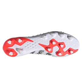 Botas de fútbol Adidas Predator Freak.1 Low Ag M GZ2806 gris blanco blanco 5