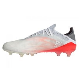 Botas de fútbol adidas X Speedflow.1 Ag M FY3265 gris, blanco, rojo blanco 1