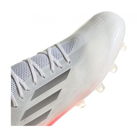 Botas de fútbol adidas X Speedflow.1 Ag M FY3265 gris, blanco, rojo blanco 3