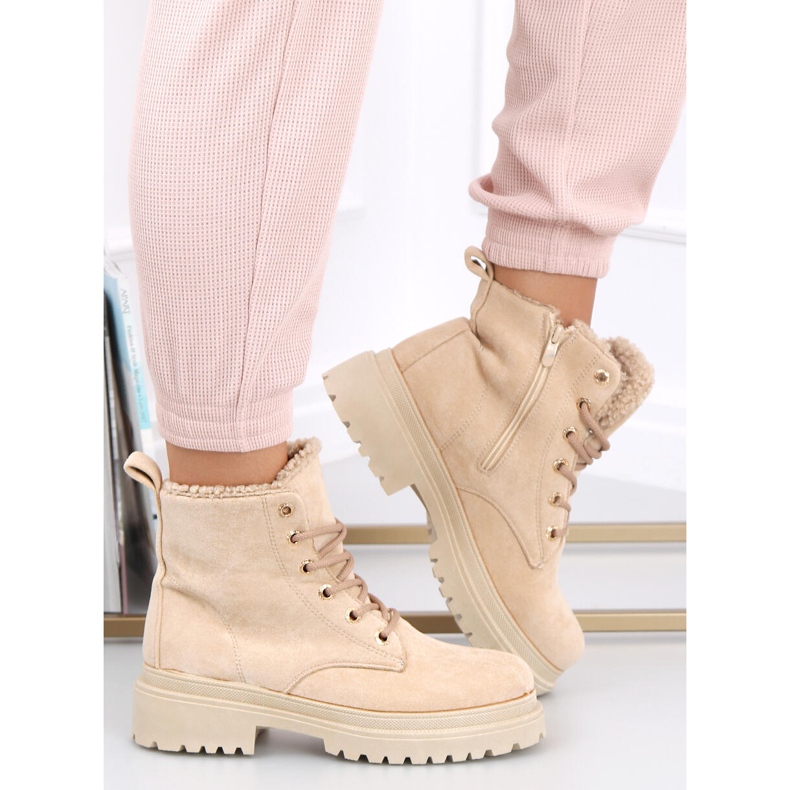 Botas con cordones Visko Khaki beige 1 Botas con cordones Visko Khaki beige 1