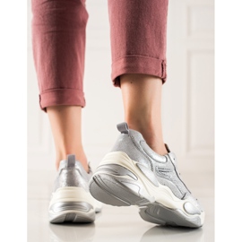 Goodin Zapatillas de cuero multicolor gris 1