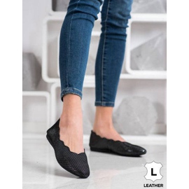 Filippo Bailarinas de cuero elegantes negro 1 Filippo Bailarinas de cuero elegantes negro 1