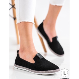 Filippo Slipons de cuero casuales negro 3