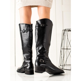 TRENDI Botas de vaquero con estilo negro 1