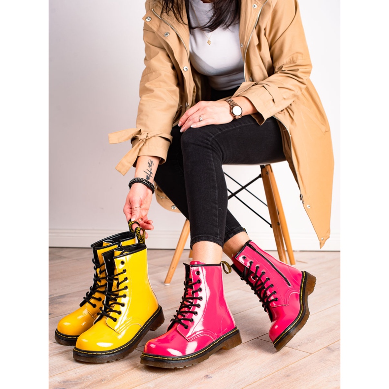 Filippo Tramperos de cuero cálido rosado 1