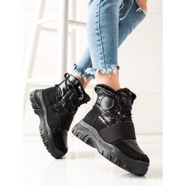 TRENDI Botas de nieve casuales negro 2