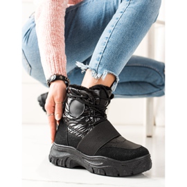 TRENDI Botas de nieve casuales negro 3