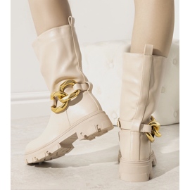 Botas beige aislantes con cadena Harrison 1