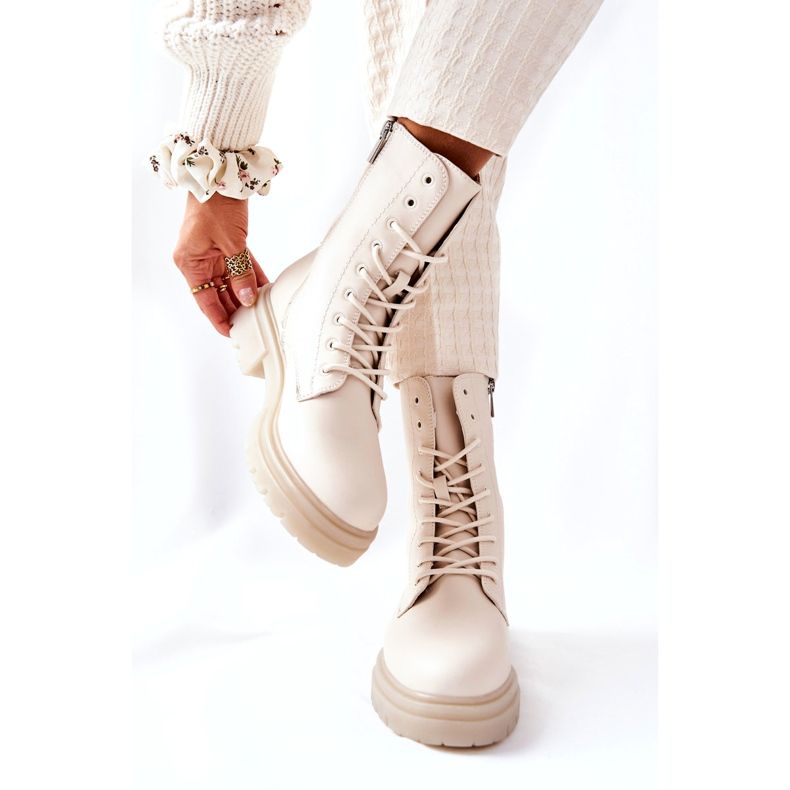 PE1 Botas Altas Workery Beige Rozelle 4