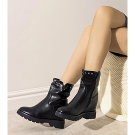 Botas de mujer negras en la cuña Carmen negro 1