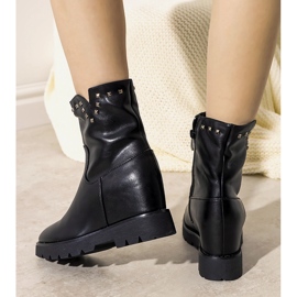 Botas de mujer negras en la cuña Carmen negro 2