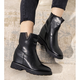 Botas de mujer negras en la cuña Goldie negro 2