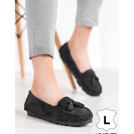 Mocasines cómodos de piel VINCEZA negro 3