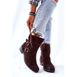 POTOCKI Botas Ante Con Hebillas Marrón Renisse 5