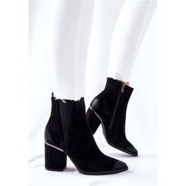 POTOCKI Botas negras de ante en el talón Coriseis negro 4