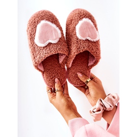 Pantuflas de Mujer Dirty Pink Heartbeat marrón rosado 1