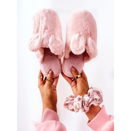 Pantuflas De Piel Con Orejas De Thorpe Rosa 1