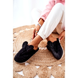 Pantuflas de Piel con Orejas de Thorpe Negras negro 2