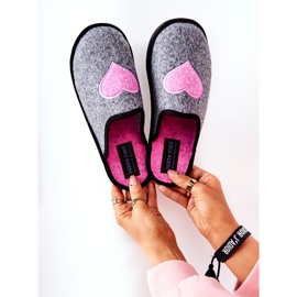 Big Star Zapatillas de Casa Panto Fino II267010 Gris-Rosa rosado 1