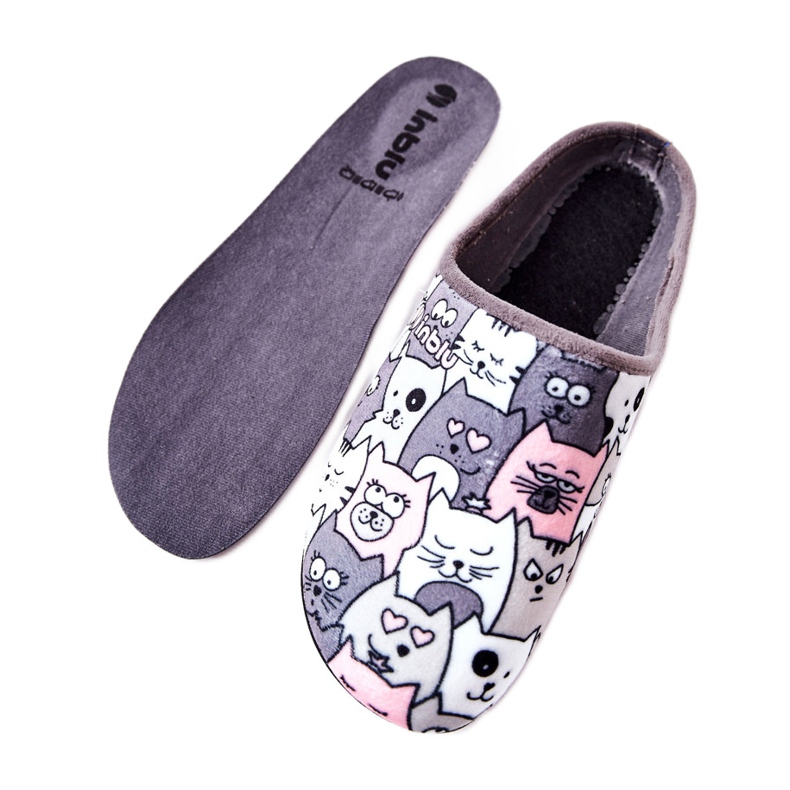 Inblu Pantuflas Befado Pantuflas Gatos 155D200 Gris 2