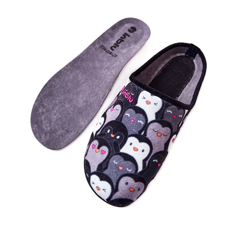 Inblu Pantuflas Befado Pingwinki 155D202 Pantuflas negras negro 2