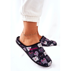 Inblu Pantuflas Befado Pingwinki 155D202 Pantuflas negras negro 6