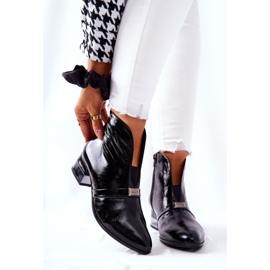 Botas de cuero en tacón alto laura messi negro 2268 4