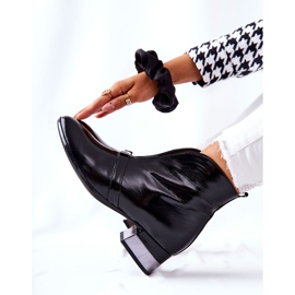 Botas de cuero en tacón alto laura messi negro 2268 6