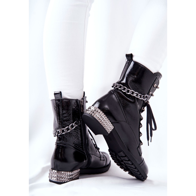 Botas de cuero Workers On Heel Laura Messi Negra 2209 negro 2 Botas de cuero Workers On Heel Laura Messi Negra 2209 negro 2