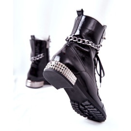 Botas de cuero Workers On Heel Laura Messi Negra 2209 negro 1