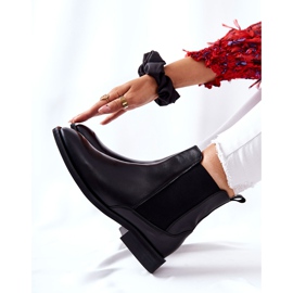 Botines Chelsea Piel Con Tacón Laura Messi Negro 2353 5