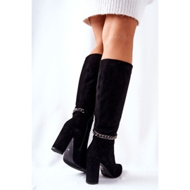 Botas negras de ante mujer Laura Messi 2292 negro 1