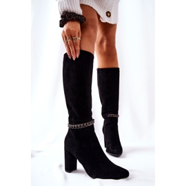Botas negras de ante mujer Laura Messi 2292 negro 4