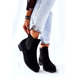 Botines chelsea de ante Astate negros 3