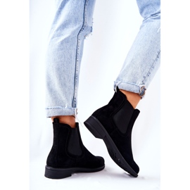 Botines chelsea de ante Astate negros 4