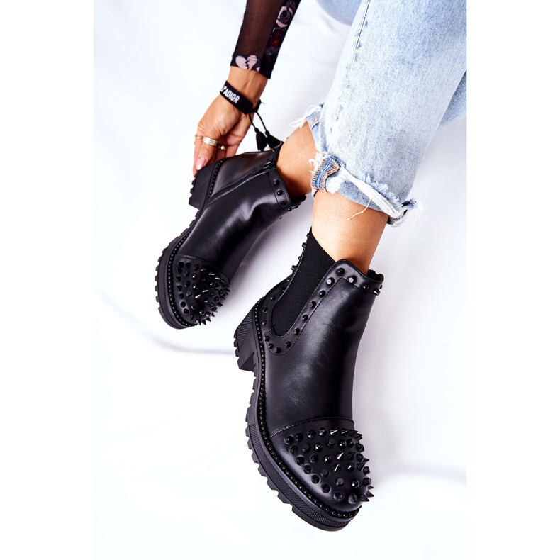 PG1 Botas negras Comonis Jodhpur con jets negro 1 PG1 Botas negras Comonis Jodhpur con jets negro 1