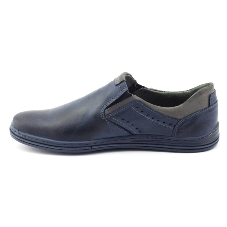 Polbut Zapatos hombre slip-on 401 azul marino gris 1