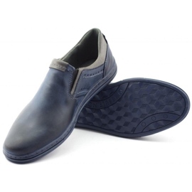 Polbut Zapatos hombre slip-on 401 azul marino gris 2
