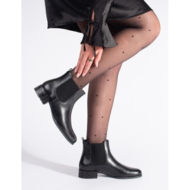 Sergio Leone Botines Chelsea con Tacón Decorativo negro 1