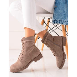 Bestelle Tramperos de gamuza beige 1