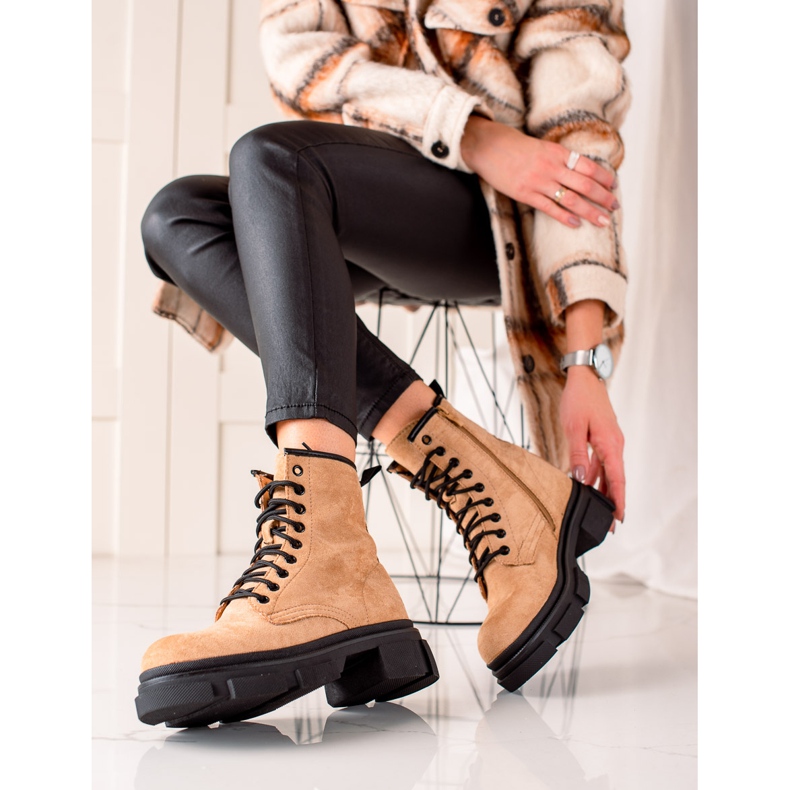 Super Me Trappers de ante beige 1