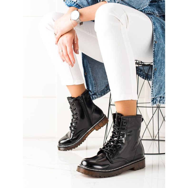 Lucky Shoes Tramperos negros cómodos 1 Lucky Shoes Tramperos negros cómodos 1