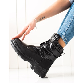 Weide Botas de nieve negras en el control deslizante negro 1 Weide Botas de nieve negras en el control deslizante negro 1