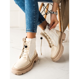 Small Swan Botas de nieve beige en la plataforma 2