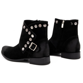 Exquisite Bota mujer piel con tachuelas 1198 negro 4