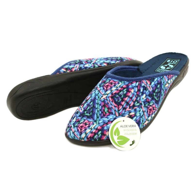 Pantuflas Sweater Adanex Aloe Vera 26702 azul marino azul rosado verde 5