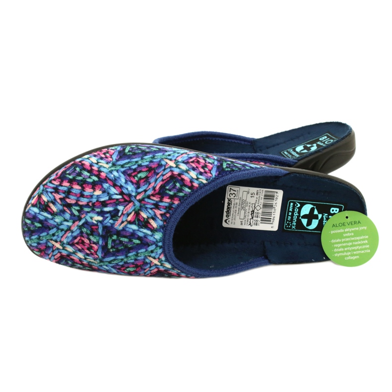 Pantuflas Sweater Adanex Aloe Vera 26702 azul marino azul rosa verde 6