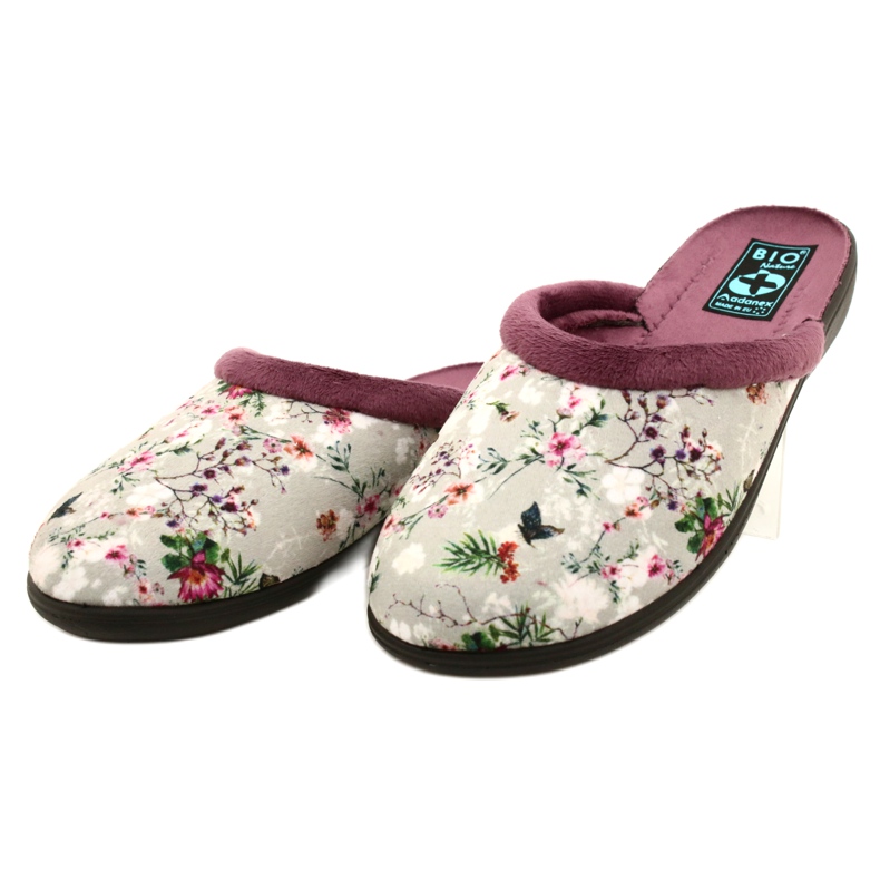 Pantuflas Cherry Blossom Adanex 26764 Aloe Vera púrpura gris 2