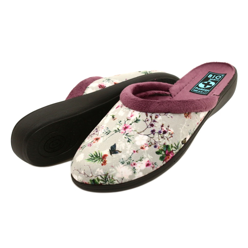 Pantuflas Cherry Blossom Adanex 26764 Aloe Vera violeta gris 3